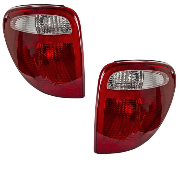 For 04-07 Caravan Grand Taillight Taillamp Rear Brake Light Lamp w/Bulb SET PAIR