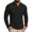 15#Black, variant on Men's Vertical Textured Long Sleeve Polo Shirt Chest Pocket Classic Collar Button Placket Casual Lightweight Pullover Tops for Spring Autumn