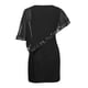 thumbnail image 5 of ICHUANYI Clearance Women Plus Size Cold Shoulder Overlay Asymmetric Chiffon Strapless Sequins Dress(Black, S) ICHUANYI WER2023080908134, 5 of 9
