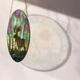 thumbnail image 4 of Northern Lights Christmas Moose Stained Glass Sun Catcher with Mountain Stained Glass Window Hanging, Suncatchers, Lavender Wall Decor, for Women/Friends/Lover, Stained Glass, 4 of 6
