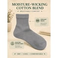 thumbnail image 4 of Comfello Circulatory Diabetic Ankle Socks for Men & Women – 3-Pack – Non-Binding, Extra Wide Moisture Wicking Cotton Socks, 4 of 7