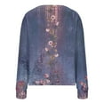 thumbnail image 4 of nerohusy Women's Cute Embroidery Daisy Floral Knit Cardigan Open Front Button Up Y2K Artistic Aesthetic Sweater Outwear 2025 Blue,M, 4 of 5