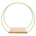 thumbnail image 1 of 1 Juego de Centro de Mesa de Floral de Metal con Soporte de 12 Pulgadas, de Anillo Floral Dorado, Vela Colgante, Centro de Mesa Circular, 1 of 5