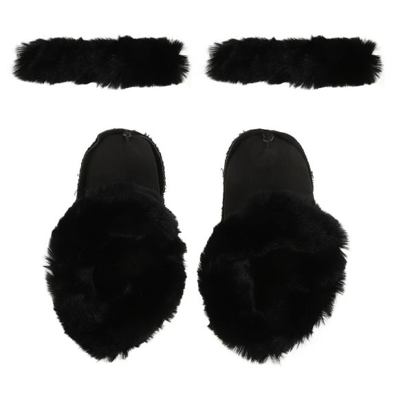 Masteelf Warm and Cozy Removable Plush Shoe Liners for Winter Clogs Black Easy to Clean and Fits Various Shoes