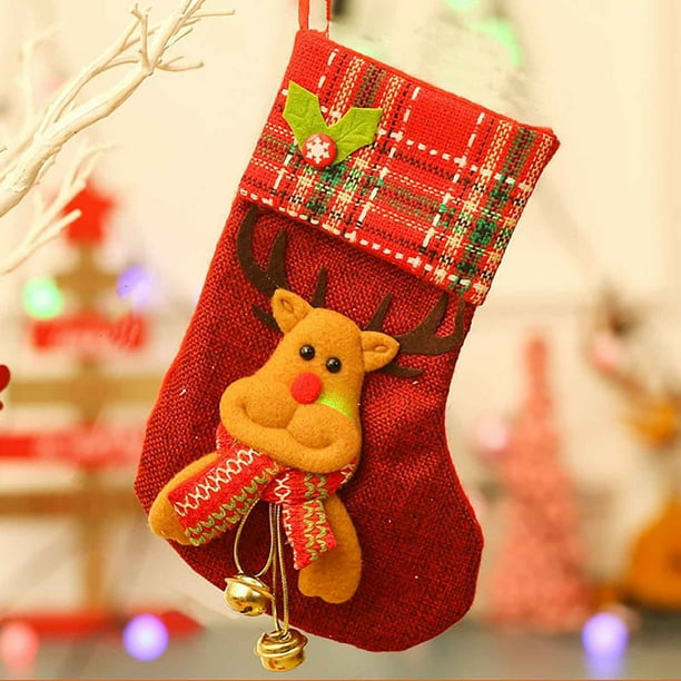 Decoraciones de Navidad Ganfancp Árbol de Navidad Medias Luminosas con Luces