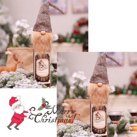 Christmas Decoration Wine Bottle Set Supplies Santa Snowman