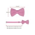 thumbnail image 2 of INSPIRE CHIC Men's Pre-Tied Bow Ties Adjustable Strap Solid Color Knitted Bowtie Pink, 2 of 5