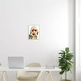 thumbnail image 2 of Fun Terrier Dog Red Glasses Animals & Insects Graphic Art White Framed Art Print Wall Art, 2 of 7