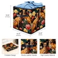 thumbnail image 3 of Kangaroo Foldable Clothes Storage Bin Cube Organizer with Handle, 10.8"x10.5"x10.6", Large Capacity, 3 of 6