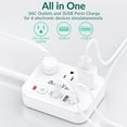 thumbnail image 2 of Power Strip Surge Protector 5Ft Extension Cord(2pcs), 2 of 7
