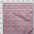 thumbnail image 2 of oneOone Polyester Lycra Fabric Stripe|Leaves & Hen Block Print Fabric By The Yard 56 Inch Wide, 2 of 4