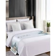 thumbnail image 4 of Xipuska Blue Christmas Bed Runners for Queen Size Bed, Decorative Bed Throws for Foot of Bed, Xmas Snowman Winter Forest Pine Tree Bunny Bed Runner Sofa Throw Bedding Scarf Slipcover for Bedroom, 4 of 6
