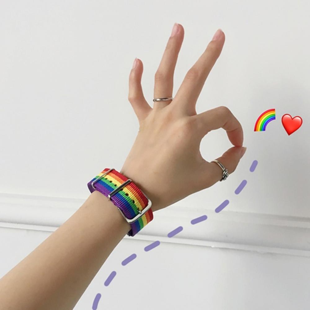 1pc Minimalist Braided Rainbow Bracelets LGBT Pride Armband Bracelet Unisex  Fash