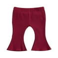 thumbnail image 1 of Infant Girl‘s Casual Leggings with Bell Bottom and Ribbed Texture, 1 of 8