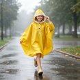 thumbnail image 5 of Fancifize Boys Girls Rain Jackets, Long Sleeve Hooded Raincoat, Kids Waterproof Windproof Outerwear 4-13 Years, 5 of 5
