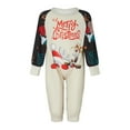 thumbnail image 2 of Elippeo Christmas Family Pajamas Matching Set Santa Claus Print Long Sleeve Tops and Elk Print Pants Sleepwear, 2 of 10