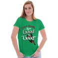 thumbnail image 3 of Funny Christmas How Good Santa Womens Slim Fit Graphic Tee Brisco Brands S, 3 of 5