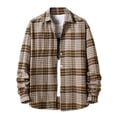 thumbnail image 1 of Men‘s Casual Cotton Plaid Shirts Long Sleeve Button-Down Flannel Overshirt Jacket, 1 of 6
