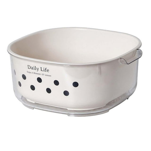 Colador de doble capa, cesta para colar, contenedor para coladores de alimentos, escurridor de frutas para cocina Puntos de onda