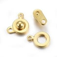 thumbnail image 2 of 50Set 201 Stainless Steel Snap Clasps Mixed Color 15x9x5mm Hole: 1.5~1.8mm, 2 of 2