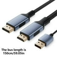 thumbnail image 4 of HDMI-compatible to DisplayPort Cable High Resolution 4K@60Hz, Full HD 1080P@144Hz Active Uni Directional Adapter Cord, 4 of 11