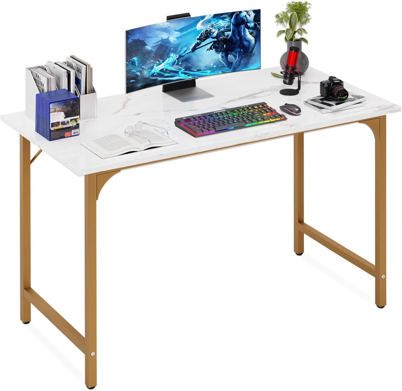 DYH Computer Desk 47 In, Home Office Writing Desk, Modern - View #8