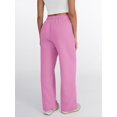 thumbnail image 4 of Womens Wide Leg Sweatpants High Waisted Baggy Lounge Pants Drawstring Flared Joggers with Pockets Pink XXXL, 4 of 8