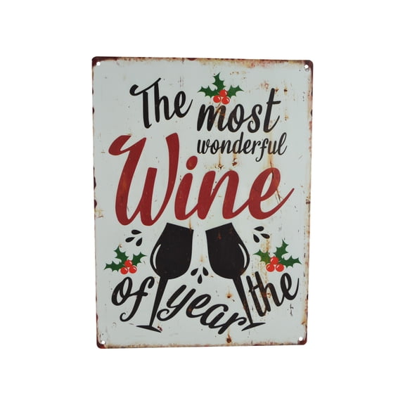 THE MOST WONDERFUL WINE Metal Wine Sign