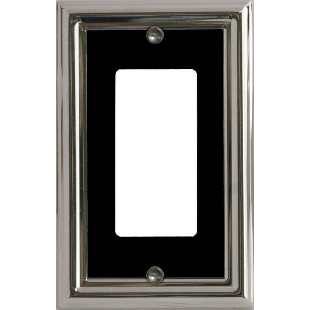 Atron Electro Industries Estate Black on Chrome Rocker Wall Plate