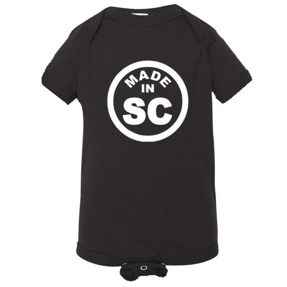 PleaseMeTees™ Baby Born Made In South Carolina SC Logo Label HQ Jumpsuit