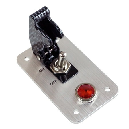 1 Row Safety Cover Toggle Switch With Red Indicator Light