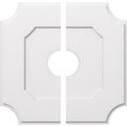 thumbnail image 4 of Ekena Millwork CMP28LE2-06000 28 Pouces OD x 6 Pouces ID Carré Locke Architectural Grade Médaillon de Plafond Contemporain PVC - 2 Pièces, 4 of 4