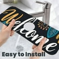 thumbnail image 6 of Kdxio Floral Welcome Sign Pattern Non-Slip Diatom Mud Faucet Drain Pad,Self Absorbent Mat for Kitchen Sink for Variety Kitchen & Bathroom Countertops, 6 of 7
