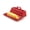 Red, variant on Kook 7.5” White Butter Dish with Lid Butter Storage Container Ceramic Tray