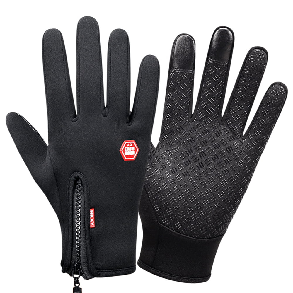 Black Warm Liner Thermal Gloves Cycling Hand Protection Phone Touch Waterproof △ 