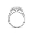 thumbnail image 2 of 14kt White Gold Womens Round Diamond Cluster Bridal Wedding Engagement Ring 5/8 Cttw, 2 of 2