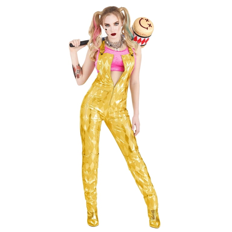Women's Harley Quinn Gold Overalls Costume - Walmart.com Women's Harley Quinn Gold Overalls Costume - Walmart.com