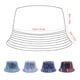 thumbnail image 3 of Sombrero de copa Sombrero de cubo Patrón de rayas multicolor Gorra de ala ancha plegable ajustable Gorra de pescador Moda de viaje en la playa 1 1, 3 of 5