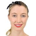 thumbnail image 2 of Women's Retro Vintage Versatile Neckerchief Head Scarf Hair Tie Sash Scrunchie, Polka Dot Black, 2 of 3