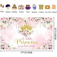 thumbnail image 5 of Baby Shower Backdrops A Little Princess Baby Shower Party Decorations Banner for Girls Pink Flower Floral Gold Glitter Crown Photography Background Cake Table Decor, 5 of 6