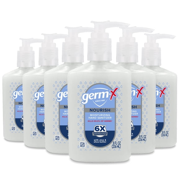 Desinfectante de manos Germ-X Nourish 2 en 1 hidratante 240 ml x6