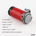 thumbnail image 3 of Compresseur d'Air Universel Rouge 12V 0.08 0.12MPA pour Camion Véhicule, 3 of 8