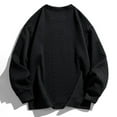 thumbnail image 7 of Namayuj Men's Sweatshirts Fall Solid Color Crewneck Sweatshirt Retro Lightweight Pullover Tops Comfort Long Sleeve Shirts, 7 of 7