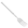 thumbnail image 3 of MasteelfCA 1pc Retractable Barbecue Fork Stainless Steel Fork Long Handle Fork (Silver), 3 of 7