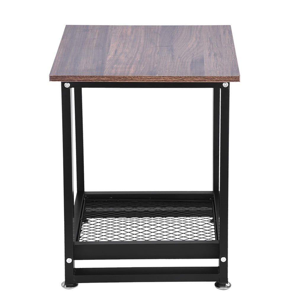 Nomeni 2 Tier Storage Shelf End Table Creative Tea Desk Vintage Nightstand Coffee Table Black Walmart Com Walmart Com