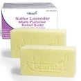 thumbnail image 1 of Naturasil 10% Jabón de Lavanda de Azufre Tratamiento Alivio Natural para el Acné Picaduras de Insectos Verrugas Ácaros Eczema Picazón Molestias | para niños y adultos: jabón para rostro y cuerpo | Bar, 1 of 5