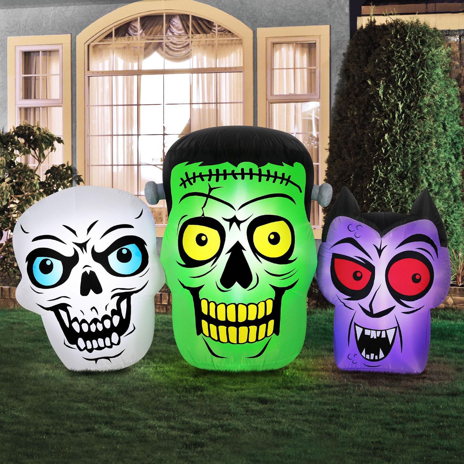 Occasions 6’ Inflatable Monster Trio – Halloween Outdoor Decoration