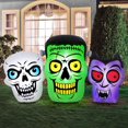 thumbnail image 2 of Occasions 6’ Inflatable Monster Trio – Halloween Outdoor Decoration, 2 of 7