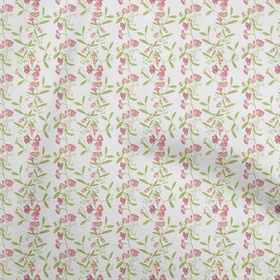 oneOone Polyester Spandex White Fabric Watercolor Floral Dress Material Fabric Print Fabric By The Yard 56 Inch Wide-aB