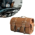 thumbnail image 6 of Nishiyuenyi Generic Motorcycle Tail Bag Multifunctional Retro Zipper Luggage Storage Bag Brown, 6 of 9